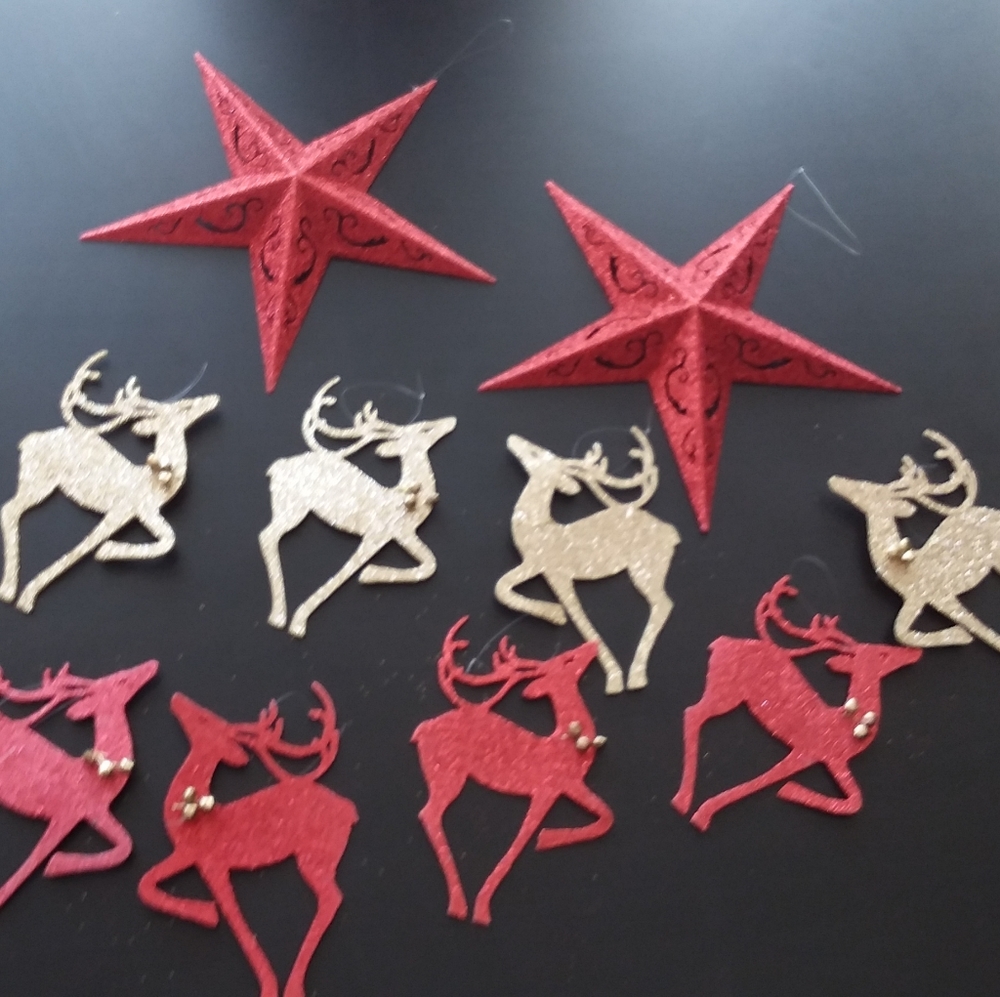 Set 10 pcs Christmas decorations ornaments tree